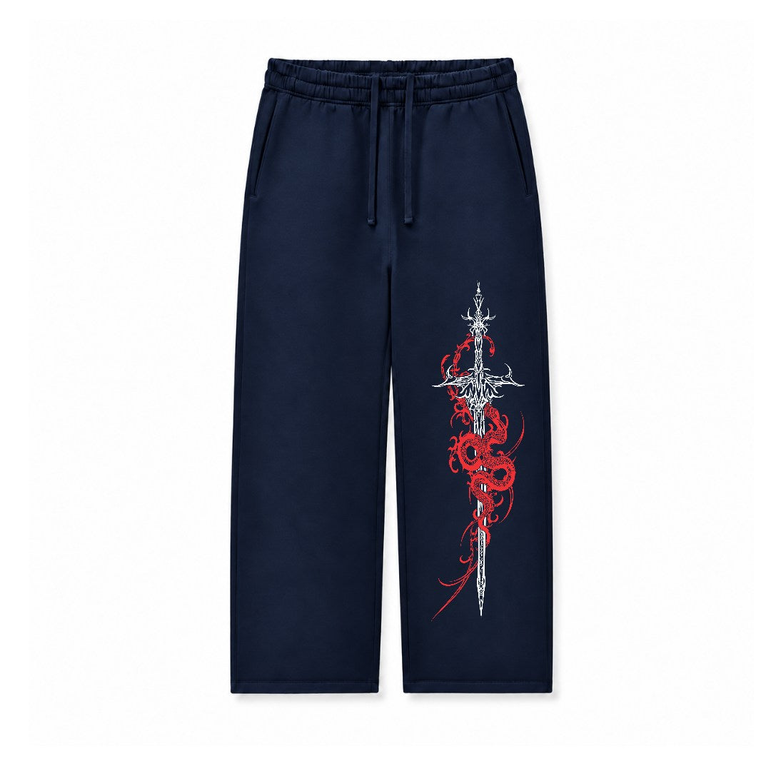 DRAGON TRIBAL - RELAXED FIT TERRY BOTTOM DTF012