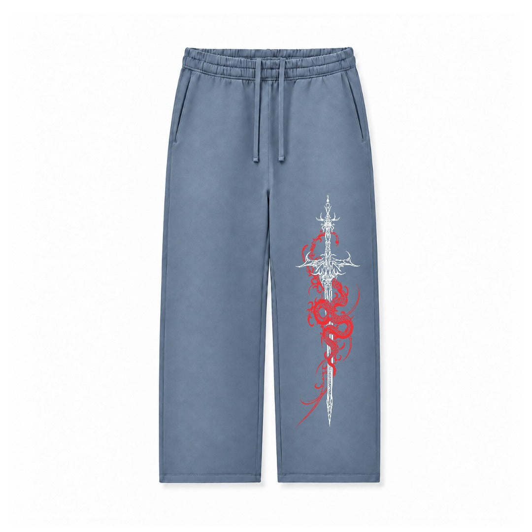 DRAGON TRIBAL - RELAXED FIT TERRY BOTTOM DTF012