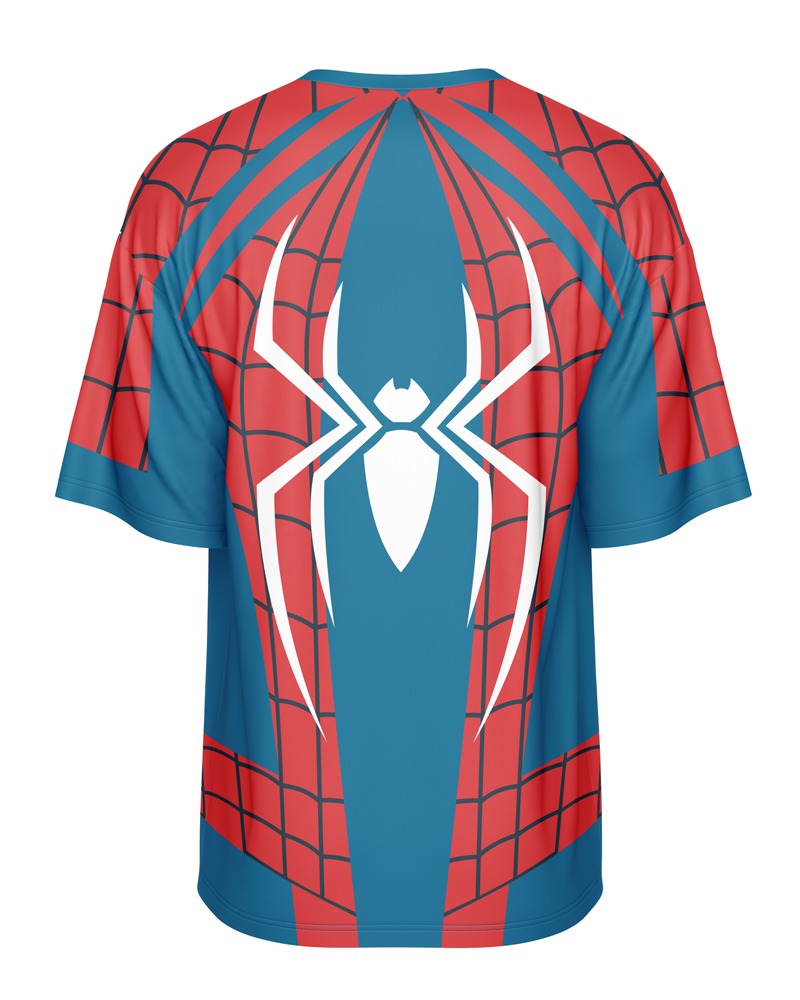 OVERSIZED DIGITAL DRY-FIT - RED & BLUE FUSION SPIDERMAN NEWURG