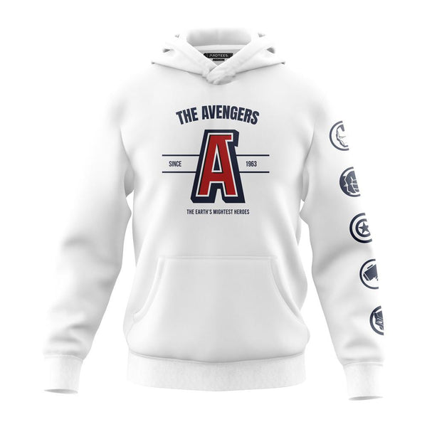 WHITE MIGHTEST HERO - ULTRA SOFT FLEECE HOODIE