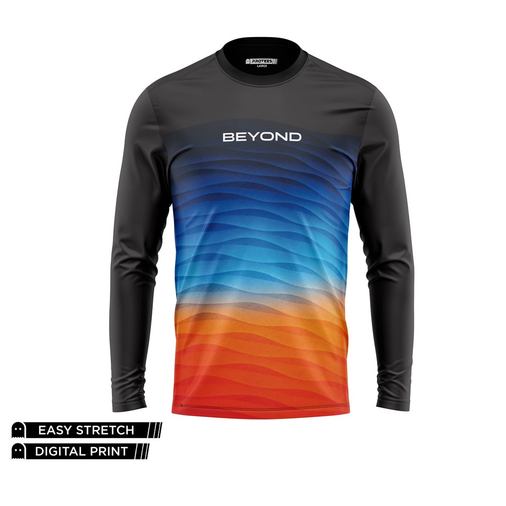 BLUE ORANGE SUNSET TIE-DYE - FRONT