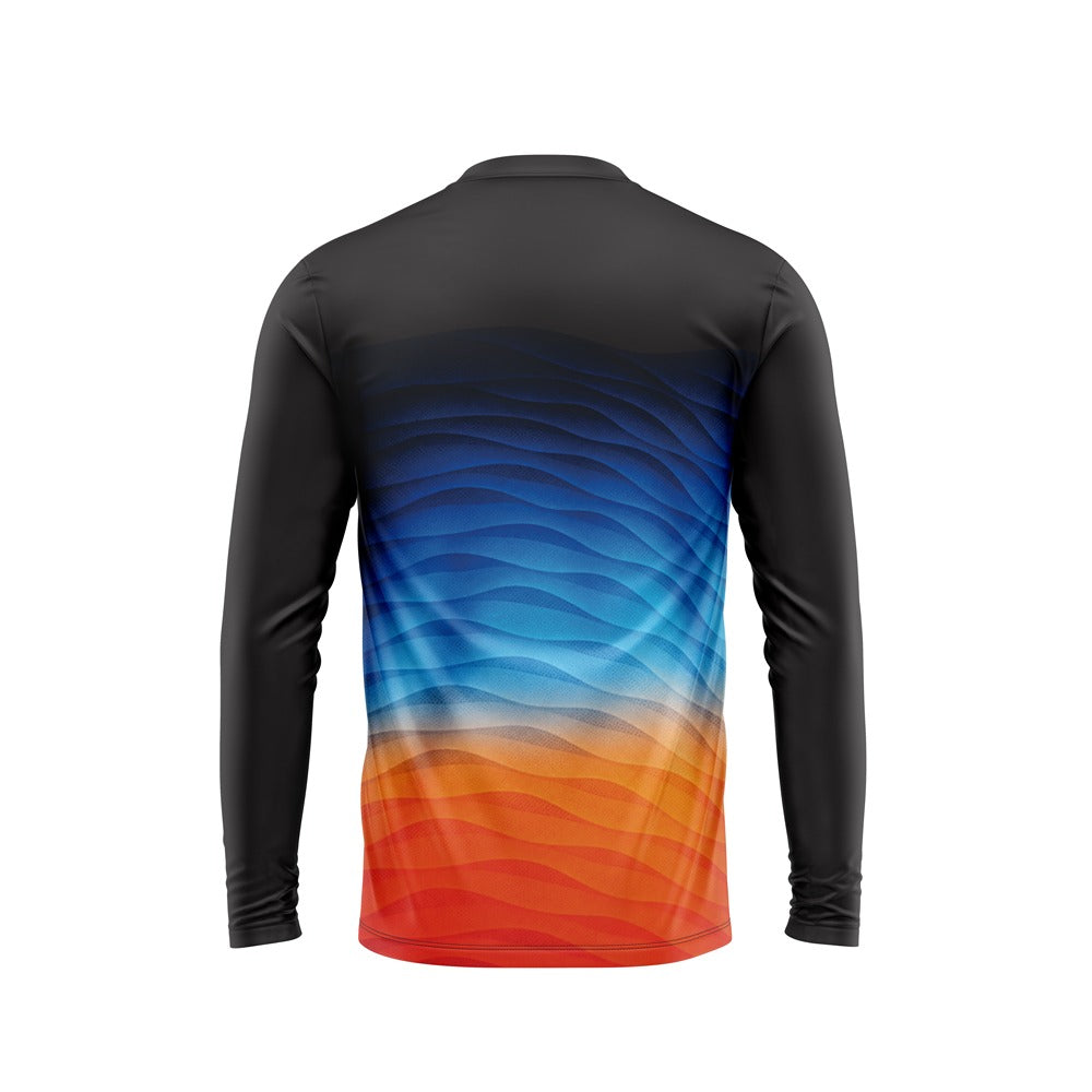 BLUE ORANGE SUNSET TIE-DYE - FRONT