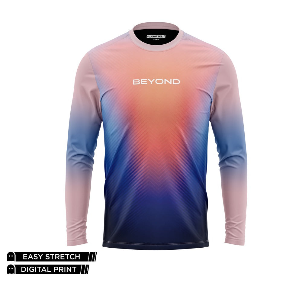 PEACH NAVY SUNSET OMBRE - FRONT