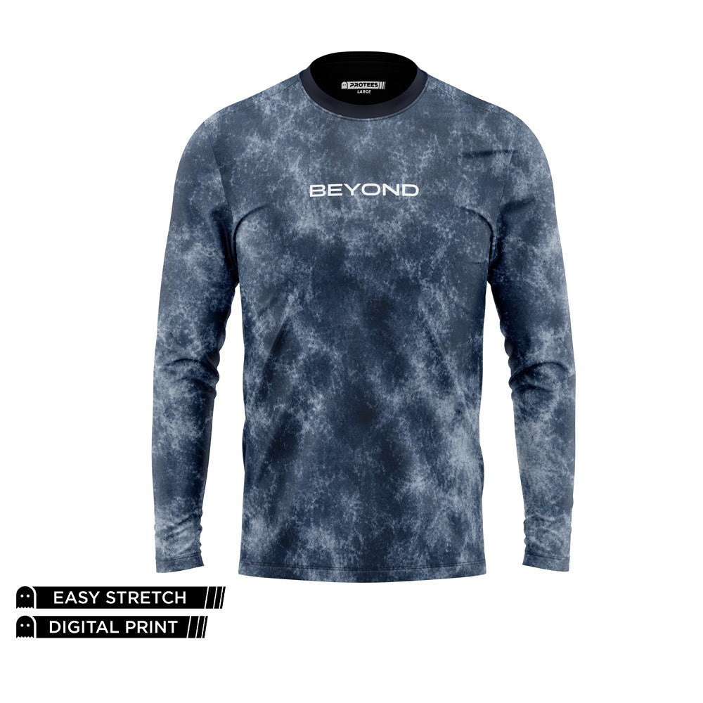 BEYOND - NAVY TIE-DYE DRY FIT FULL SLEEVES