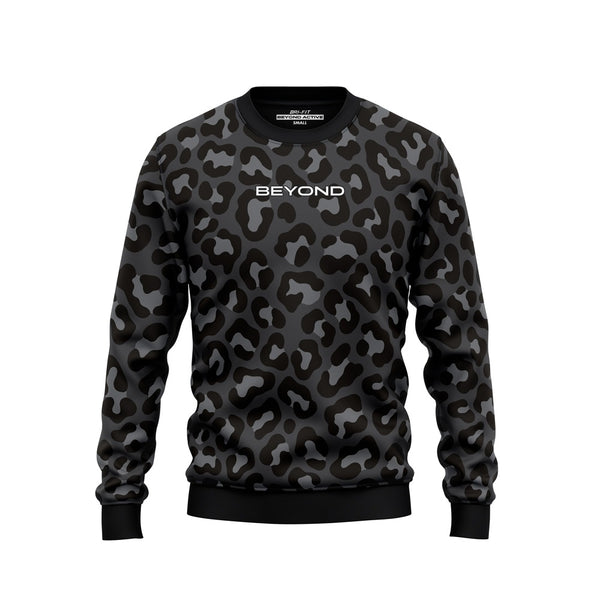BEYOND SWEATSHIRT - SMOKE LEOPARD CAMO