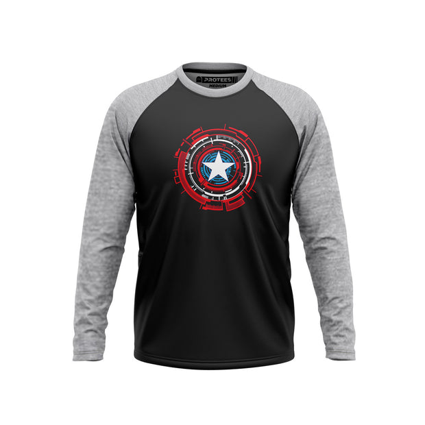 GREY BLACK CP AMERICA F/S RAGLAN