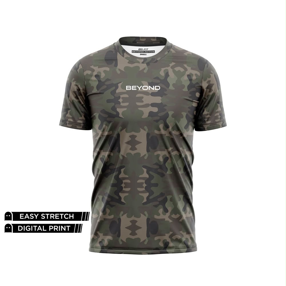 BEYOND BATTLE GREEN CAMO DRY-FIT TEE