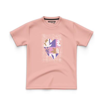 JUNIOR - DUSTY PINK HEART TEE