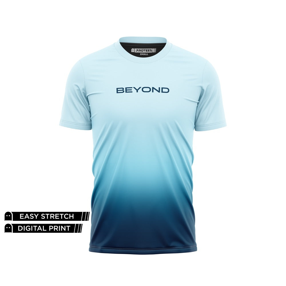 BEYOND AQUA NAVY GRADIENT TEE