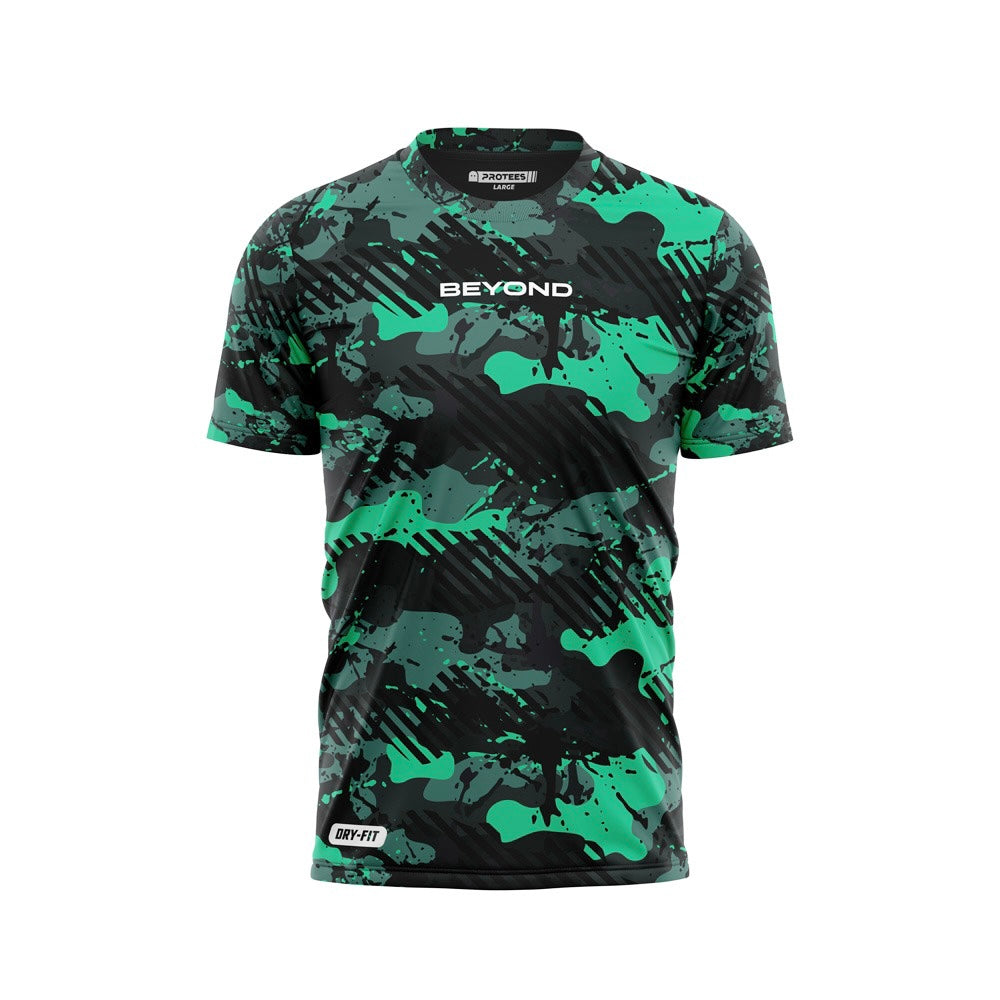 BEYOND SEASON 2 - GREEN STONE CAMO DRY-FIT TEE