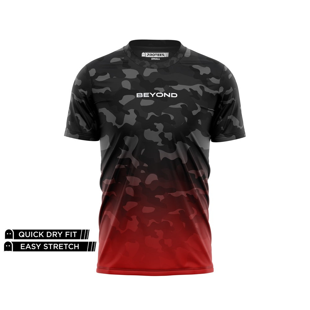 BEYOND - SMOKE CAMO RED GRADIENT DRY-FIT TEE