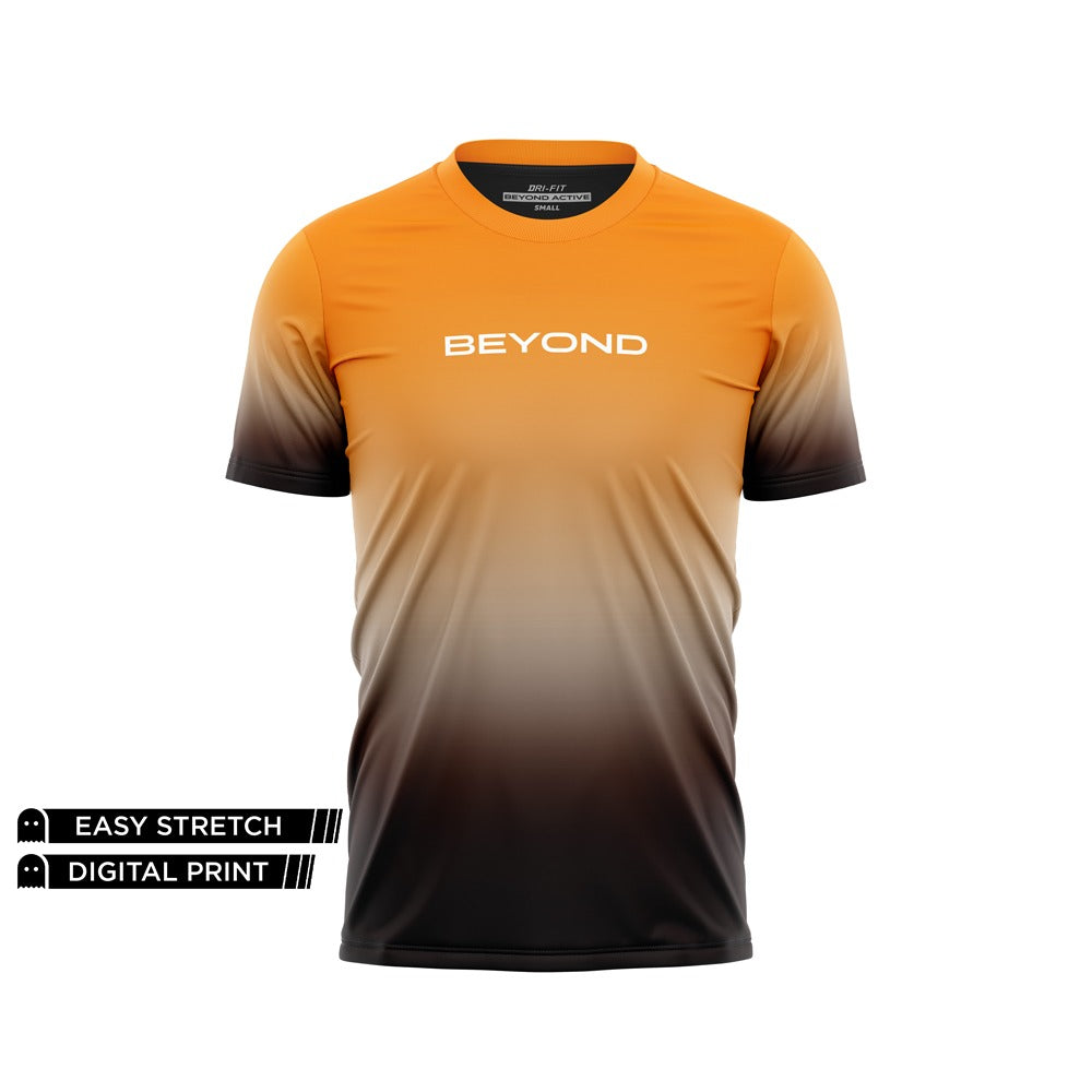 BEYOND TANGERINE BLACK GRADIENT DRY-FIT TEE