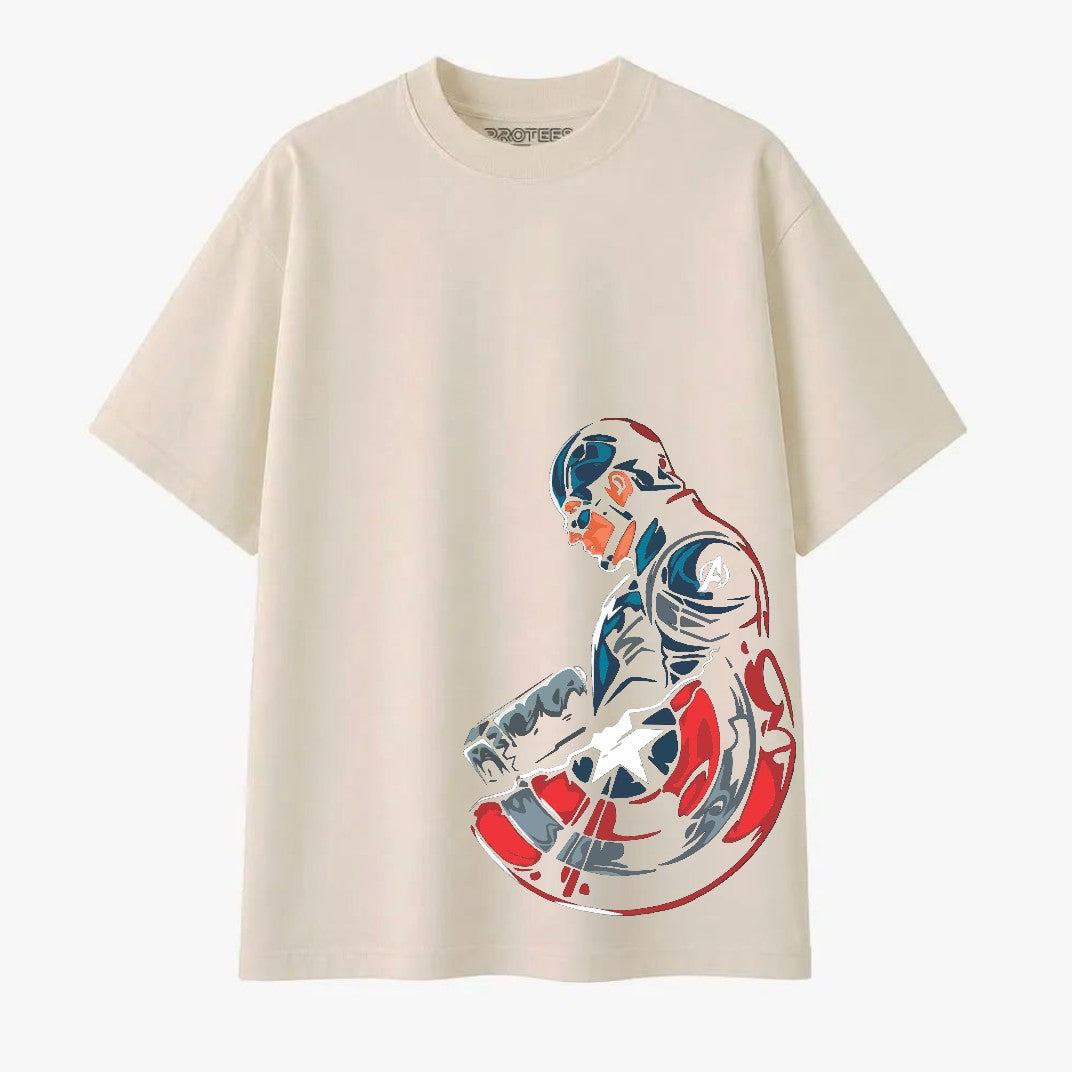 OVERSIZED TEE - CAPTAIN AMERICA WITH SHEILD