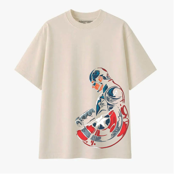 OVERSIZED TEE - CAPTAIN AMERICA WITH SHEILD