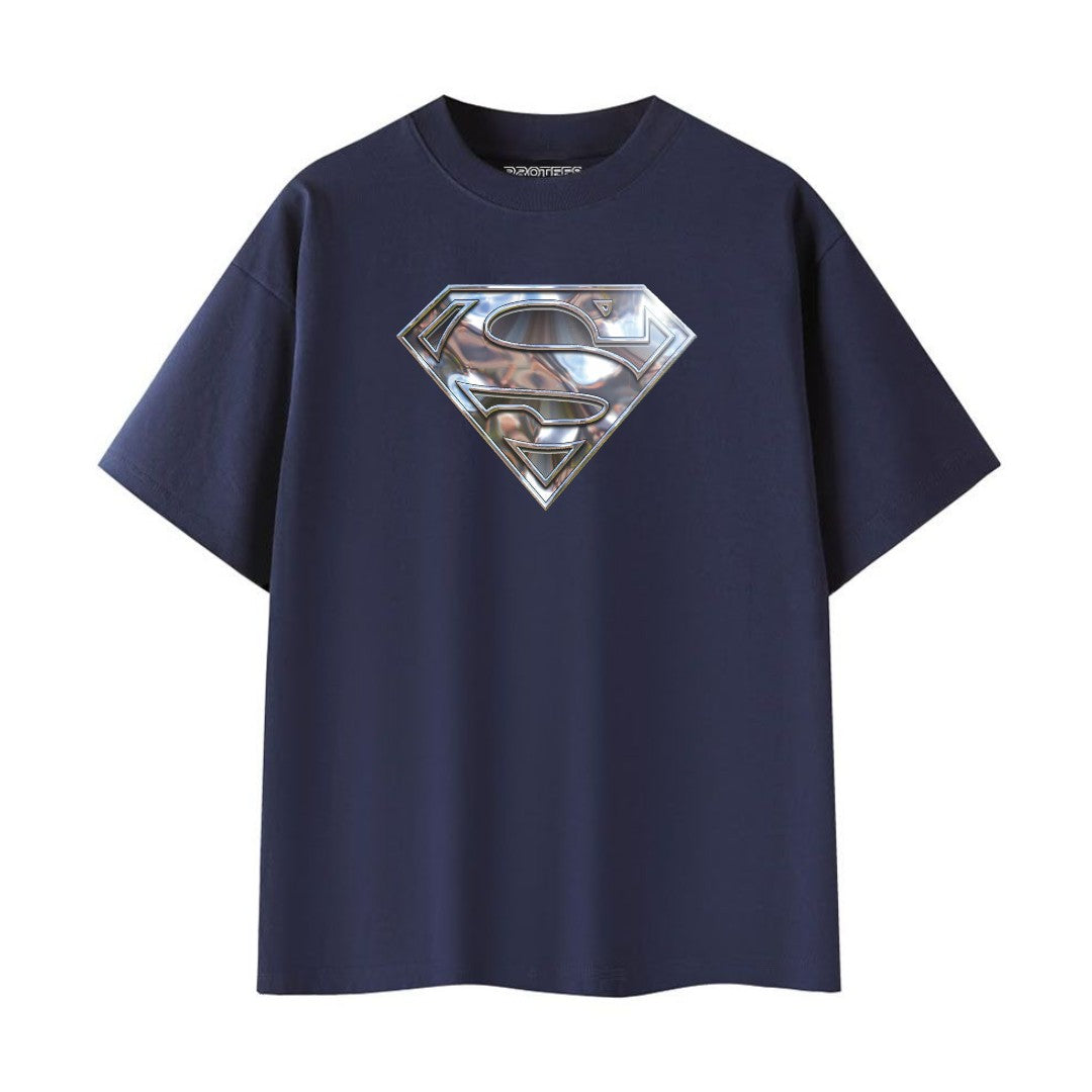 OVERSIZED TEE - METALIC SUPERMAN LOGO