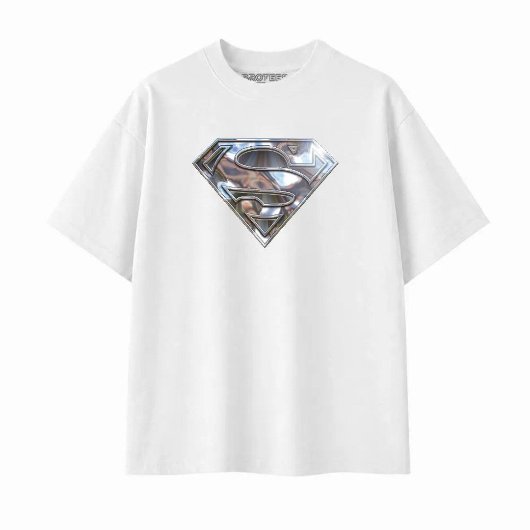 OVERSIZED TEE - METALIC SUPERMAN LOGO