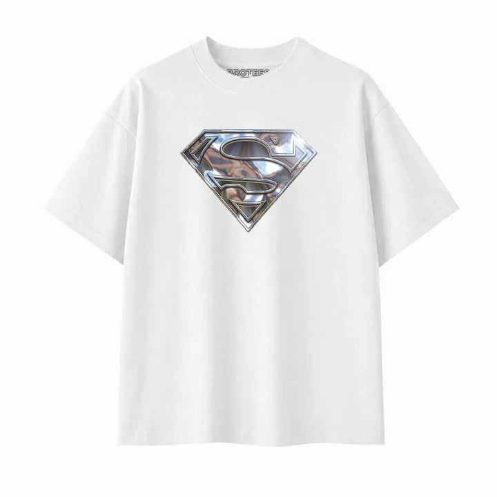 OVERSIZED TEE - METALIC SUPERMAN LOGO