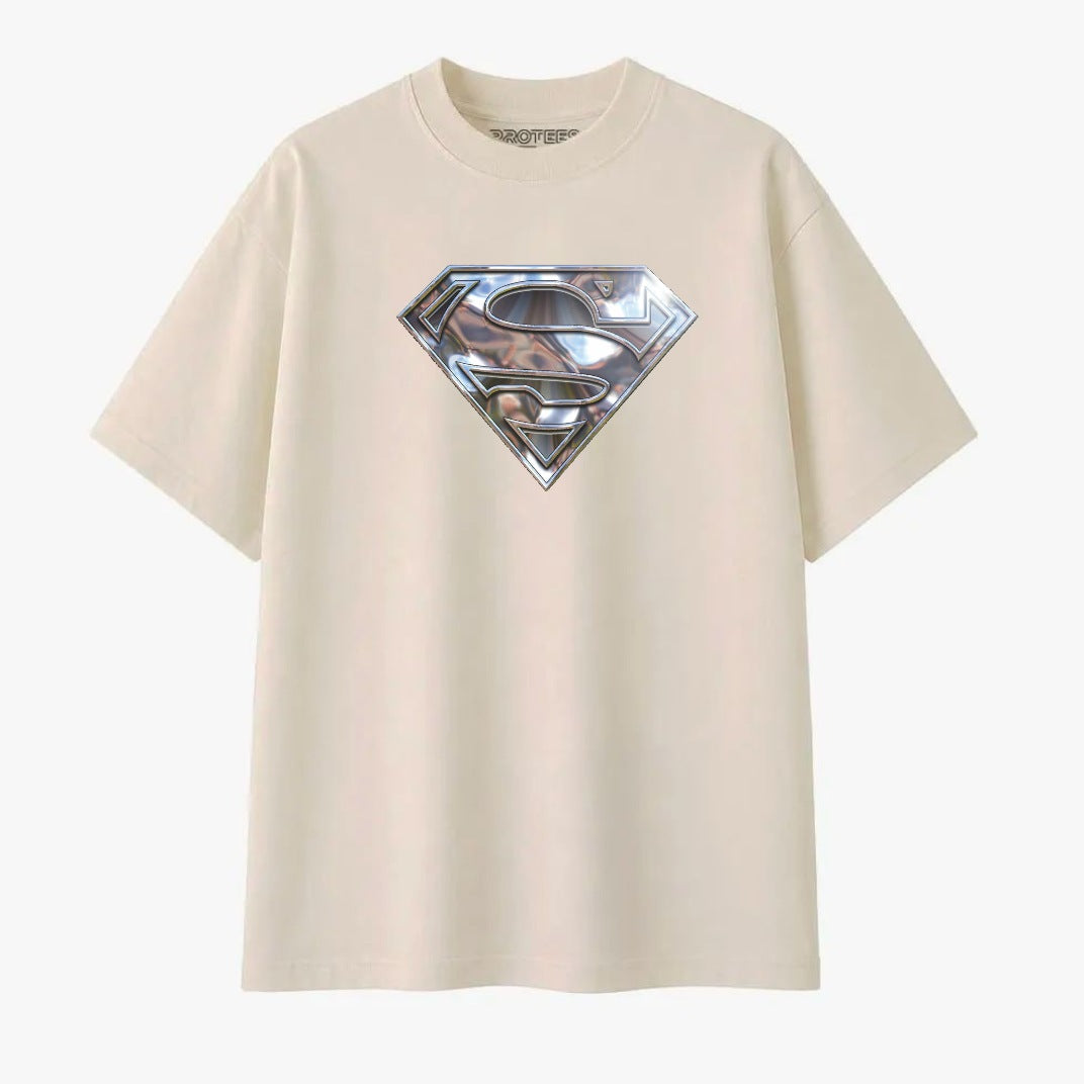OVERSIZED TEE - METALIC SUPERMAN LOGO