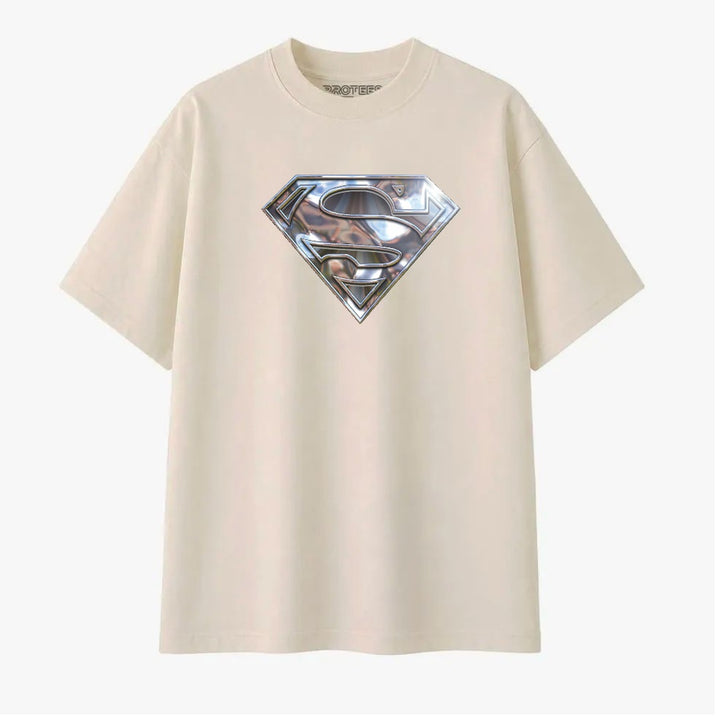 OVERSIZED TEE - METALIC SUPERMAN LOGO