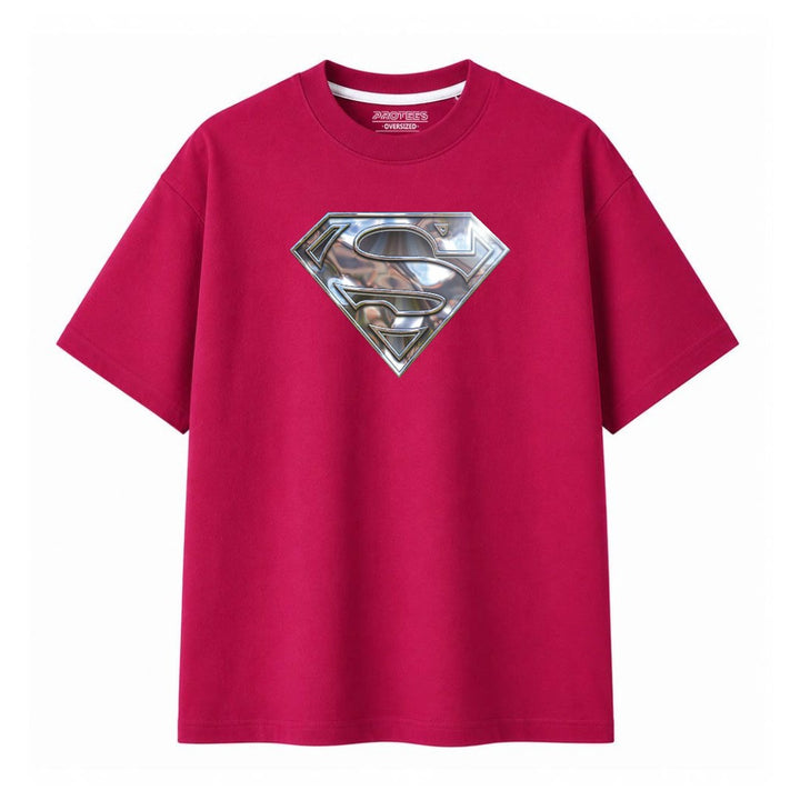OVERSIZED TEE - METALIC SUPERMAN LOGO