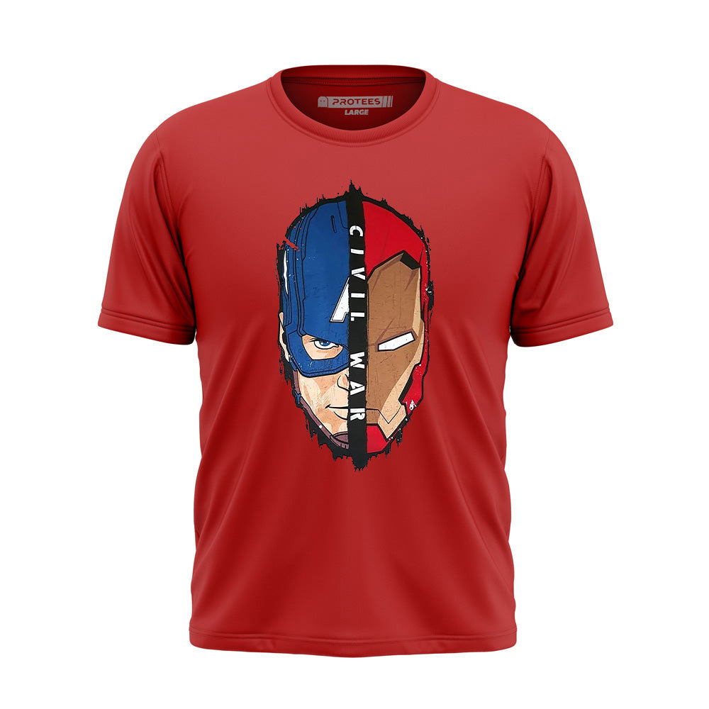 DTF - CIVIL WAR CAPTAIN AMERICA AND IRONMAN TEE DTF004