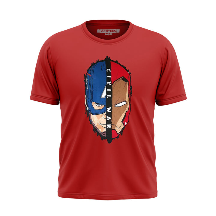 DTF - CIVIL WAR CAPTAIN AMERICA AND IRONMAN TEE DTF004