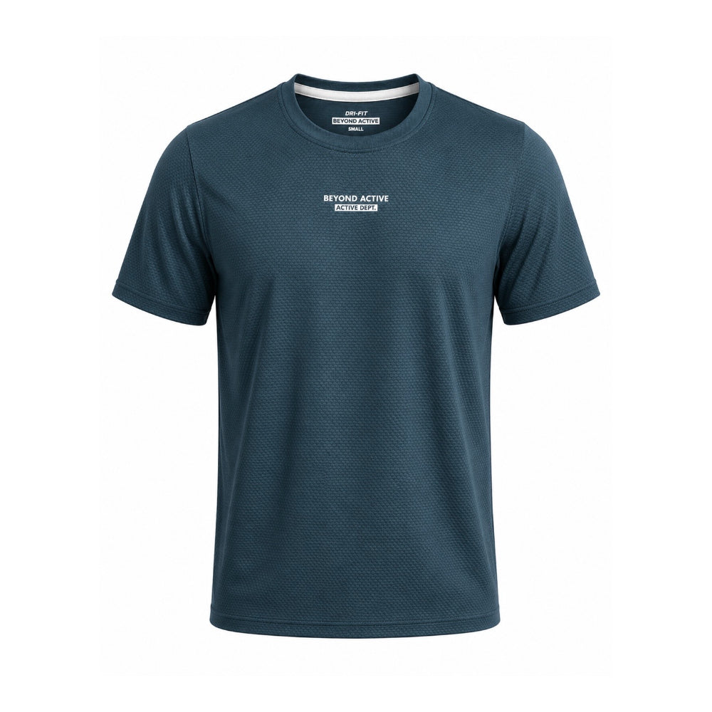 MOTION X TEAL BLUE PERFORMANCE TEE