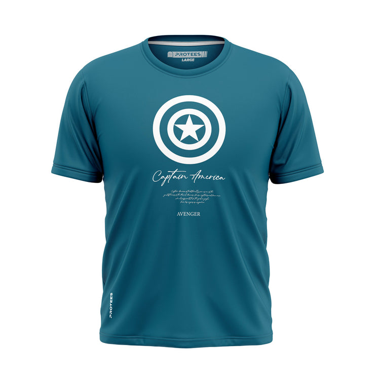 TEAL CAPTAIN AMERICA  TEE
