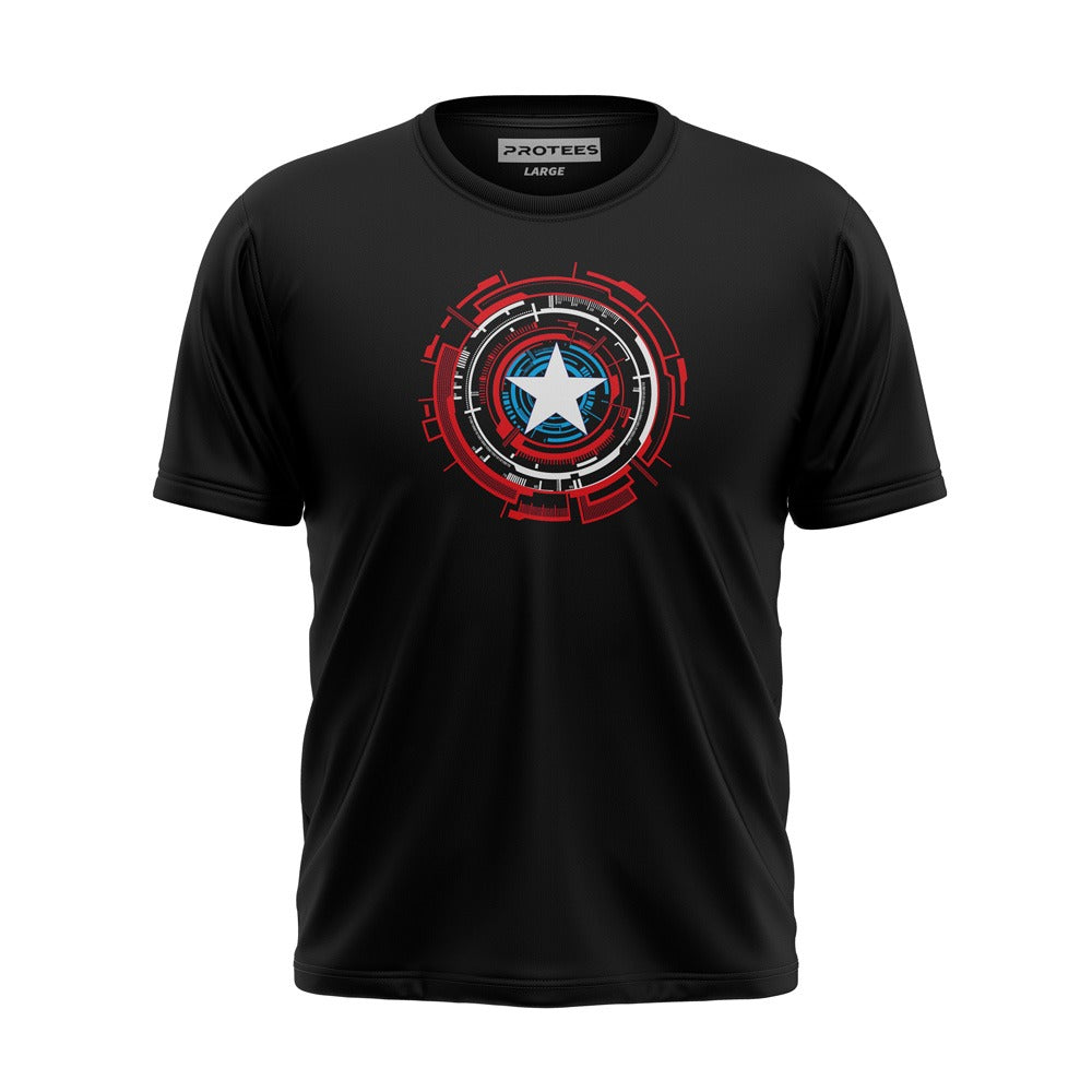 DTF BLACK DIGITAL CAPTAIN AMERICA TEE