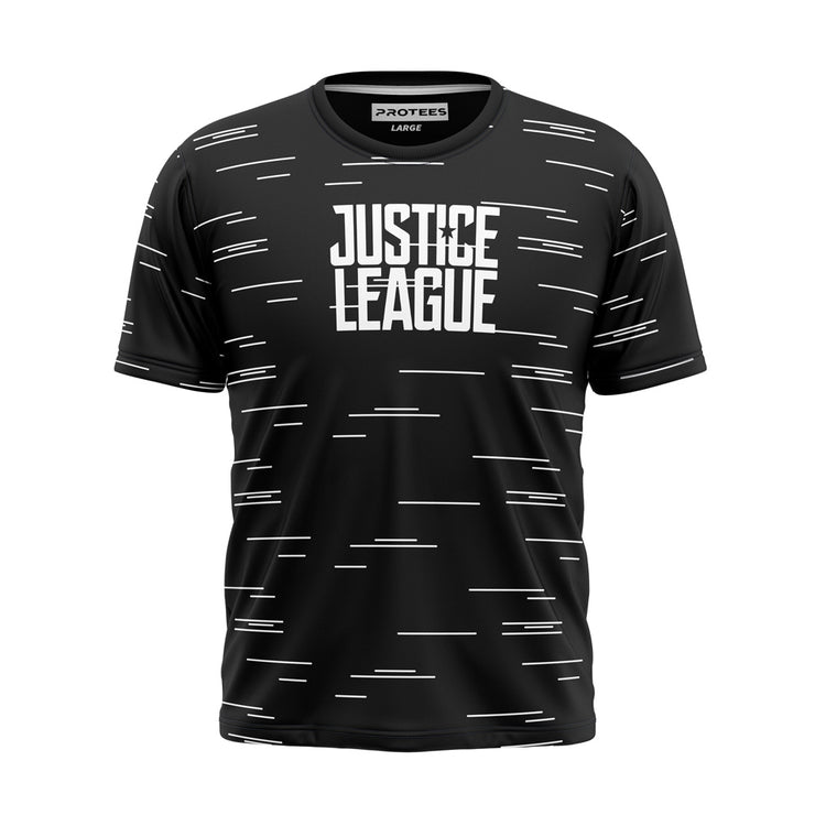 ALL OVER JUSTICE LEAGUE LOGO TEE