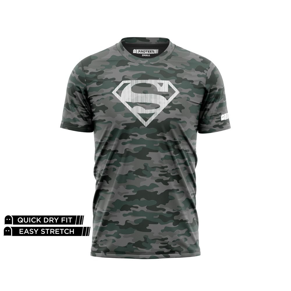 DIGITAL DRY-FIT TEE  - CAMO WHITE SUPERMAN DG01024AO URG102