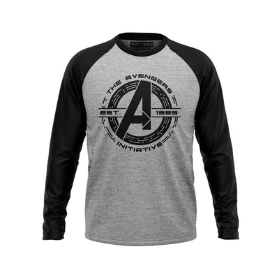 V6 - THE AVENGERS GREY BLACK FULL SLEEVES RAGLAN