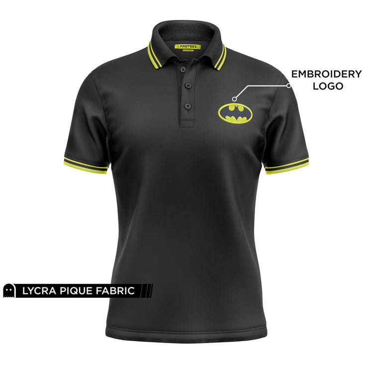 POLO SHIRT - YELLOW BATMAN LOGO