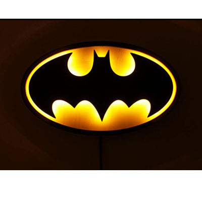 YELLOW BATMAN LED FLASH LOGO LIGHT.