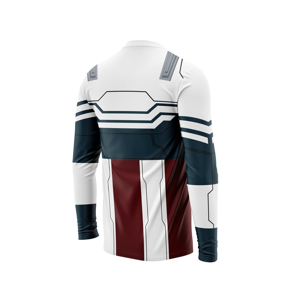 F/S DIGITAL - LIMITED WHITE CAPTAIN AMERICA  DRY-FIT TEE 20024AO
