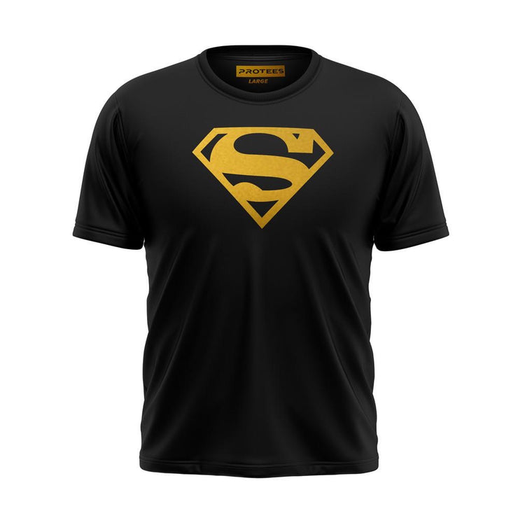 VOL - 2 GOLDEN METALLIC SUPERMAN LOGO TEE