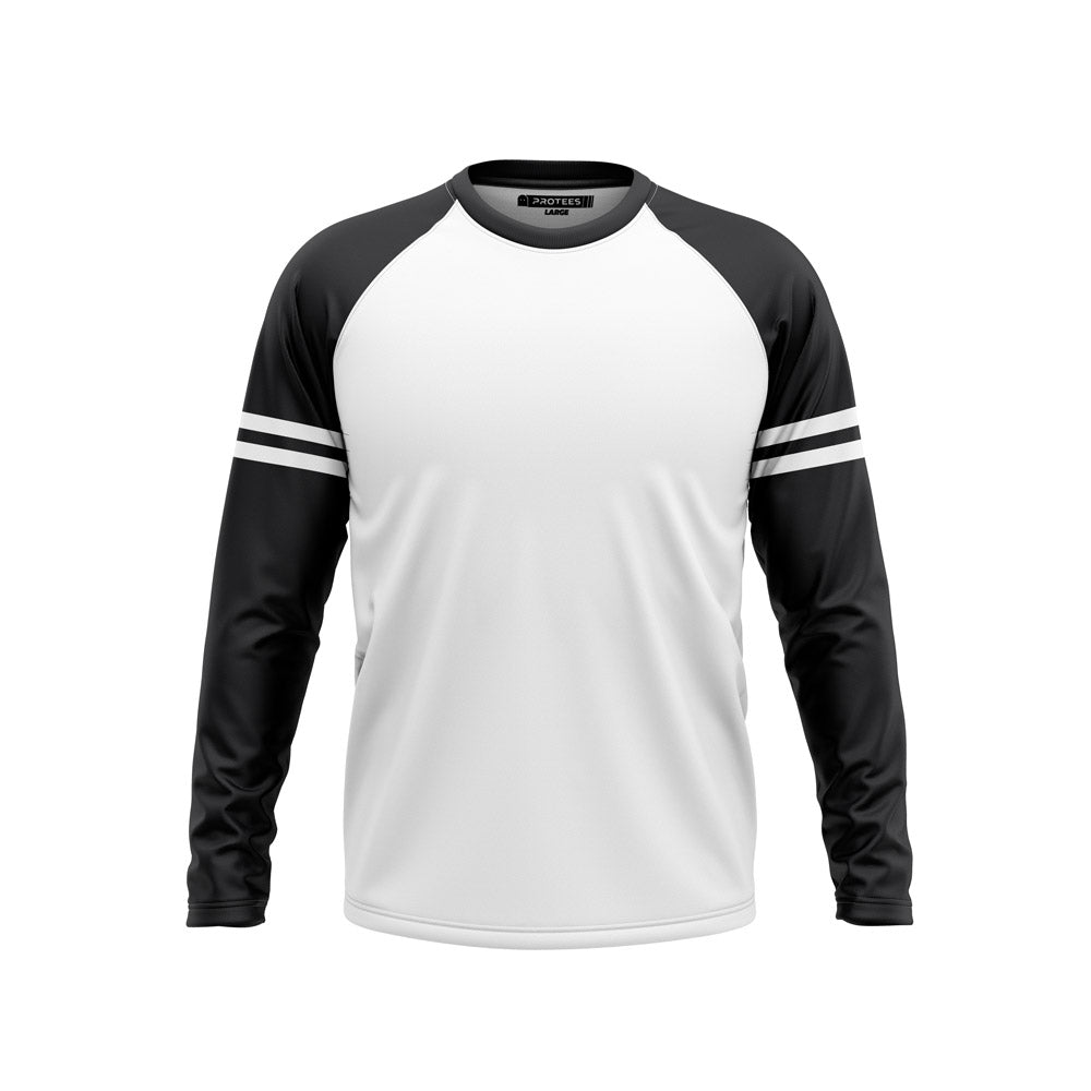 BASIC -  WHITE BLACK F/S RAGLAN