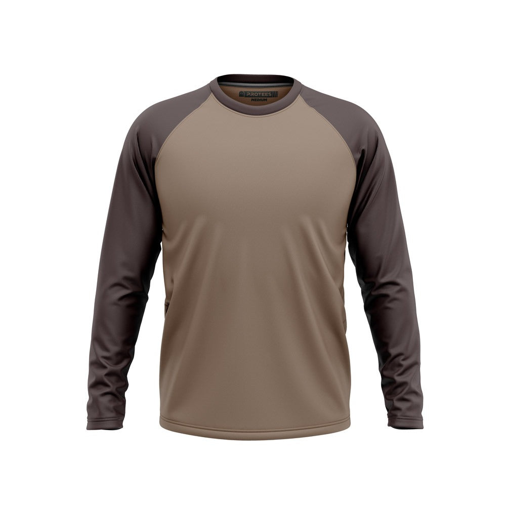 BASIC - TWO TONE BROWN F/S RAGLAN