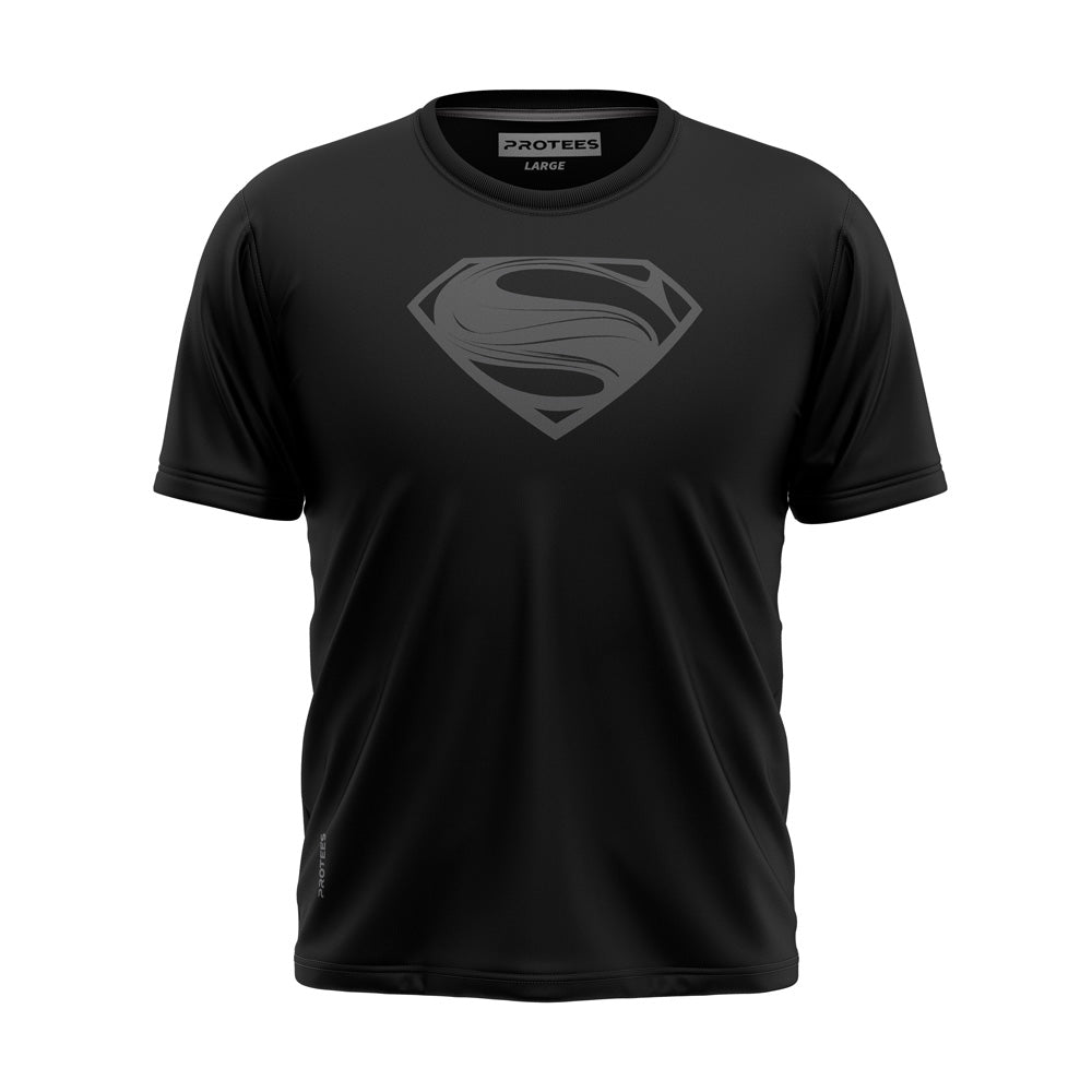 Superman t shirt on sale black full sleeve